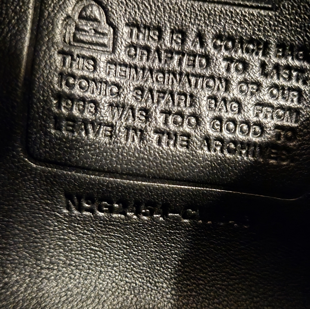 COACH Safari Mini Tote Limited Re-Edition CW643 Black - Picture 9 of 10